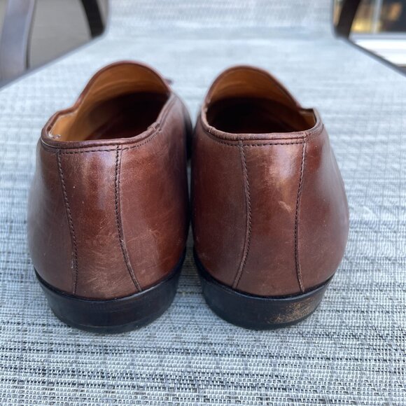 Mezlan Brown Leather Tassel Loafers Men's Size 9 Slip On Shoes Handmade in Spain - Picture 2 of 10